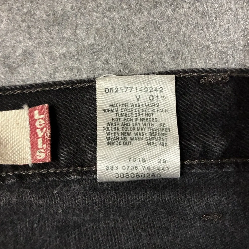 Vintage Y2K Mens Levis 505 Regular Fit Straight Leg Black Denim Jeans 38x29
